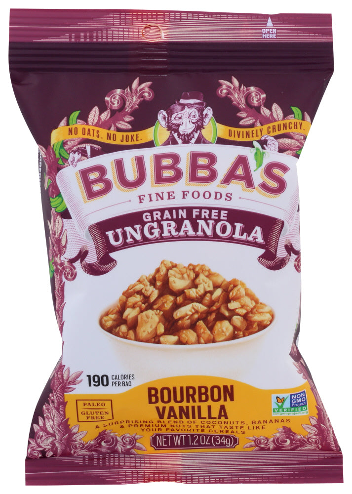 BUBBA'S FINE FOODS: Ungranola Bourbon Vanilla, 1.20 oz - Vending Business Solutions