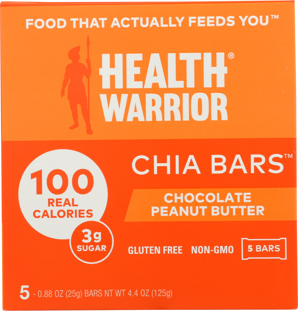 Health Warrior: Chocolate Peanut Butter Chia Bar, 4.40 oz - Vending Business Solutions