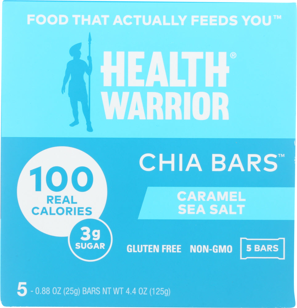 HEALTH WARRIOR: Caramel Sea Salt Chia Bar 5 Count, 4.40 oz - Vending Business Solutions