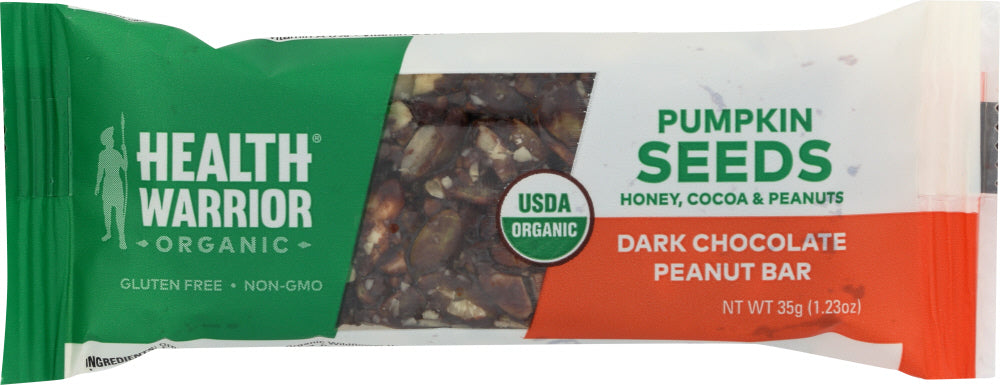 HEALTH WARRIOR: Bar Pumpkin Seed Dark Chocolate, 1.23 oz - Vending Business Solutions