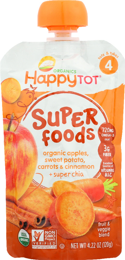 HAPPY TOT ORGANIC SUPERFOODS: Sweet Potato Apple Carrot & Cinnamon, 4.22 oz - Vending Business Solutions