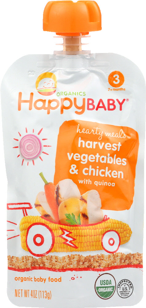 HAPPY BABY: Organic Baby Food Stage 3 Harvest Vegetables & Chicken with Quinoa, 4 oz - Vending Business Solutions