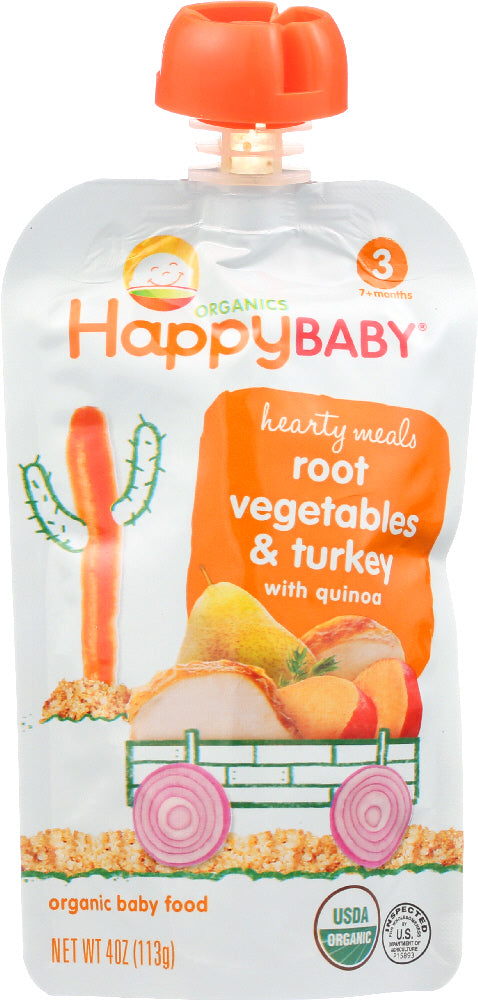 HAPPY BABY: Organic Baby Food Stage 3 Root Vegetables & Turkey with Quinoa, 4 oz - Vending Business Solutions