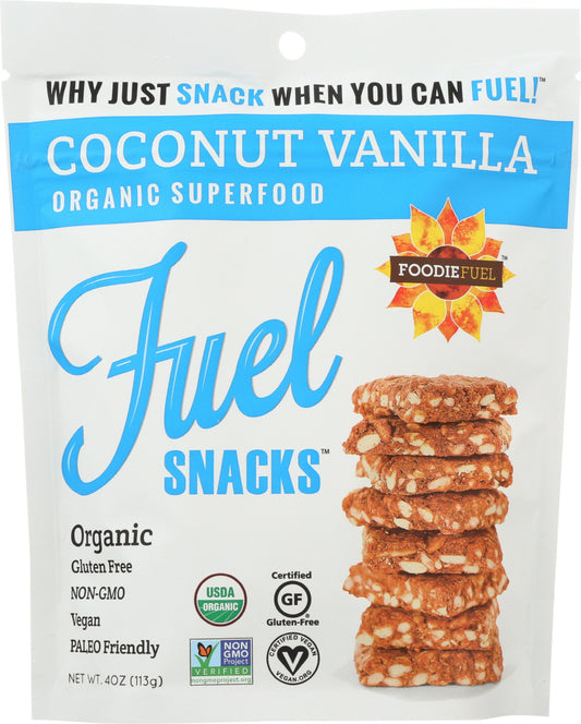 FOODIE FUEL: Fuel Snack Coconut Vanilla Organic, 4 oz - Vending Business Solutions