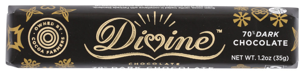 DIVINE CHOCOLATE: Dark Chocolate Bar, 1.2 oz - Vending Business Solutions
