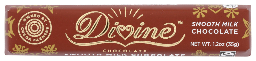 DIVINE CHOCOLATE: Chocolate Bar Milk, 1.2 oz - Vending Business Solutions