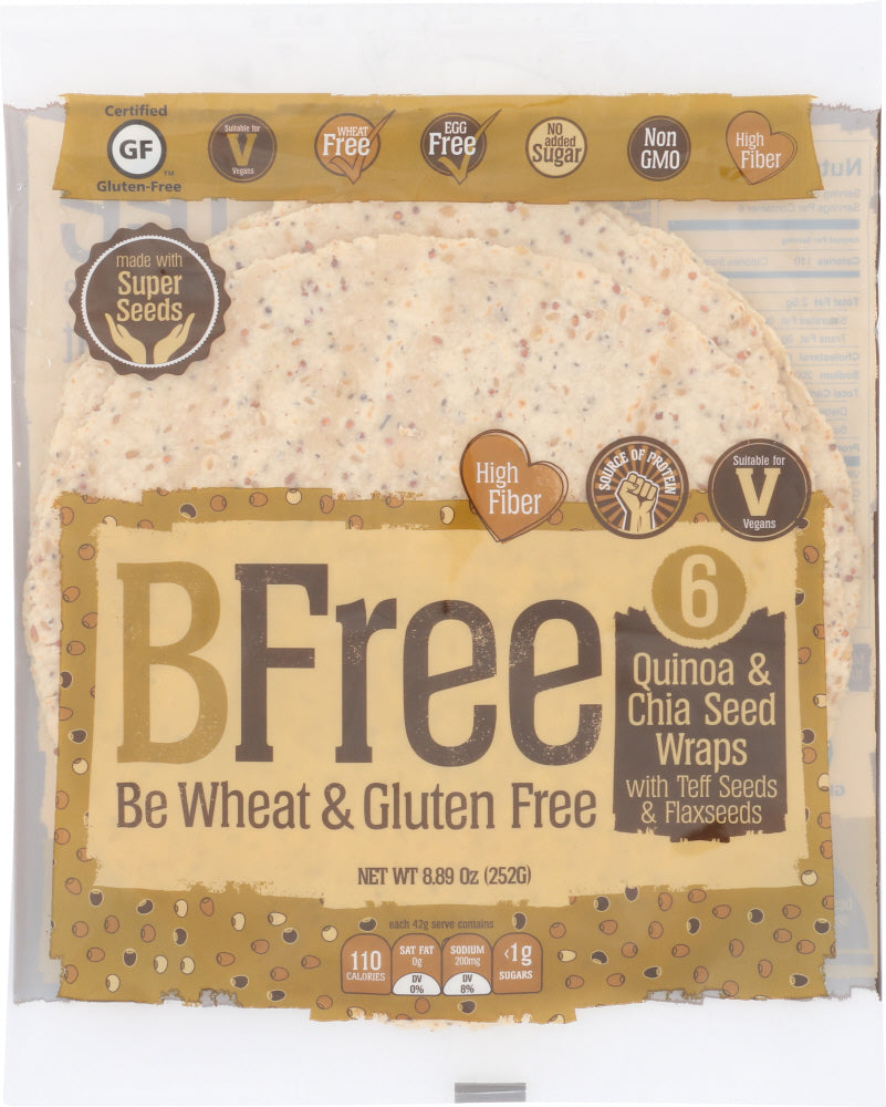 BFREE: Quinoa and Chia Seed Wraps, 8.90 oz - Vending Business Solutions
