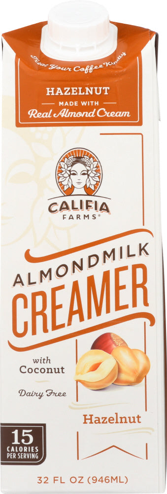 CALIFIA: Hazelnut Almondmilk Coffee Creamer, 32 oz - Vending Business Solutions