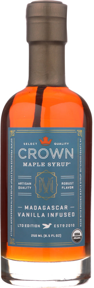 CROWN MAPLE: Maple Syrup Madagascar Vanilla, 8.5 fl oz - Vending Business Solutions
