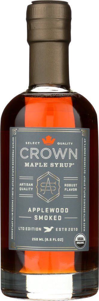 CROWN MAPLE: Syrup Maple Applewood Smoked, 8.5 fo - Vending Business Solutions