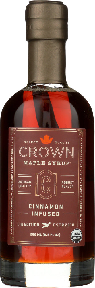 CROWN MAPLE: Cinnamon Infused Maple Syrup, 8.5 fo - Vending Business Solutions