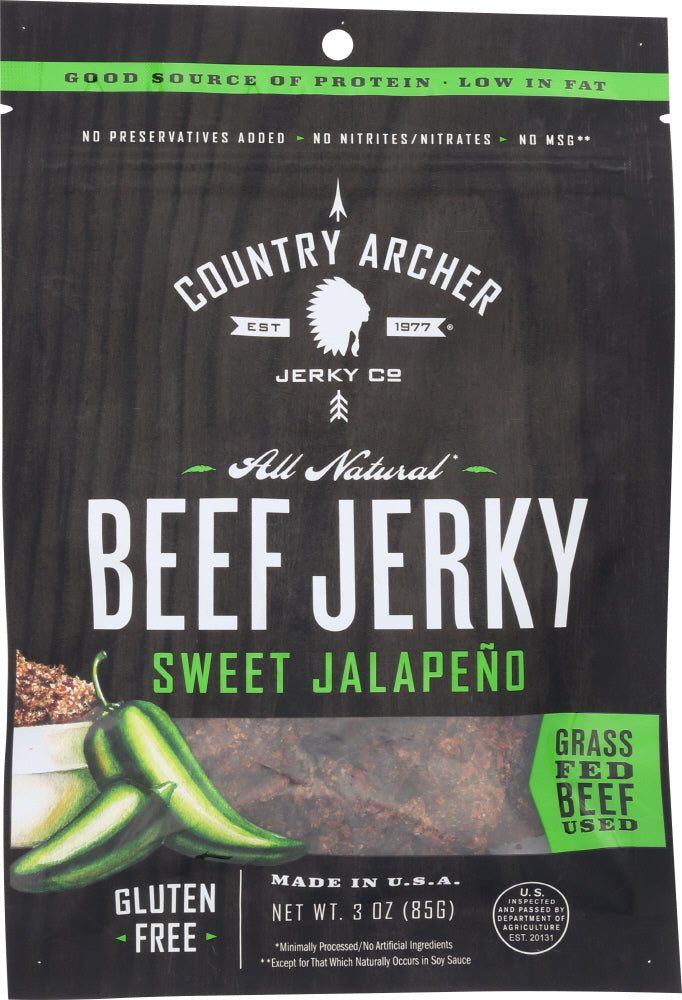 COUNTRY ARCHER: Jerky Beef Sweet Jalapeno, 3 oz - Vending Business Solutions