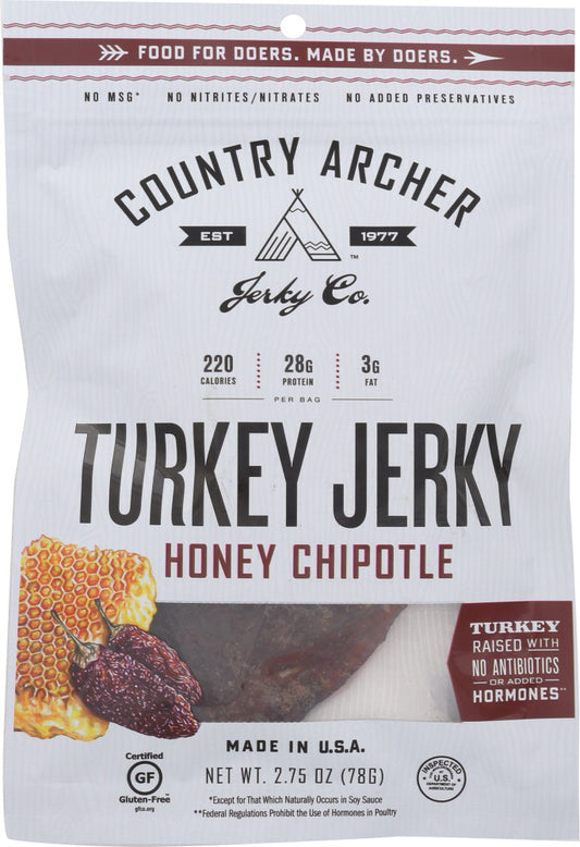 COUNTRY ARCHER: Turkey Jerky Honey Chipotle, 2.75 oz - Vending Business Solutions