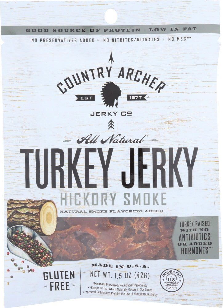 COUNTRY ARCHER: Jerky Turkey Hickory Smoke, 1.5 oz - Vending Business Solutions