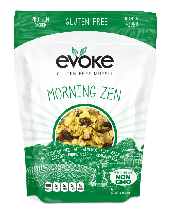 EVOKE HEALTHY FOODS: Morning Zen Gluten Free Muesli, 12 oz - Vending Business Solutions