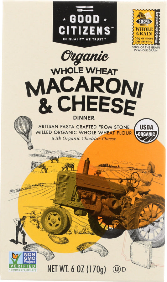 GOOD CITIZENS: Whole Wheat Macaroni and Cheese, 6 oz - Vending Business Solutions
