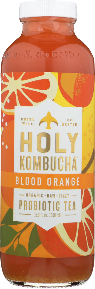 HOLY KOMBUCHA: Blood Orange Probiotic Tea, 16.9 oz - Vending Business Solutions