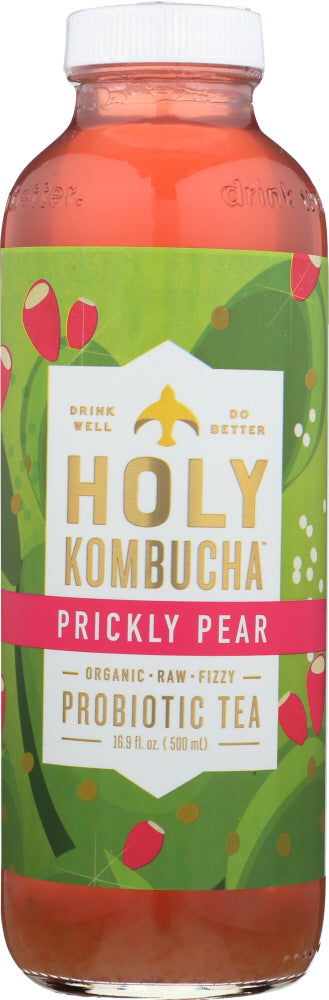 HOLY KOMBUCHA: Prickly Pear Probiotic Tea, 16.9 oz - Vending Business Solutions