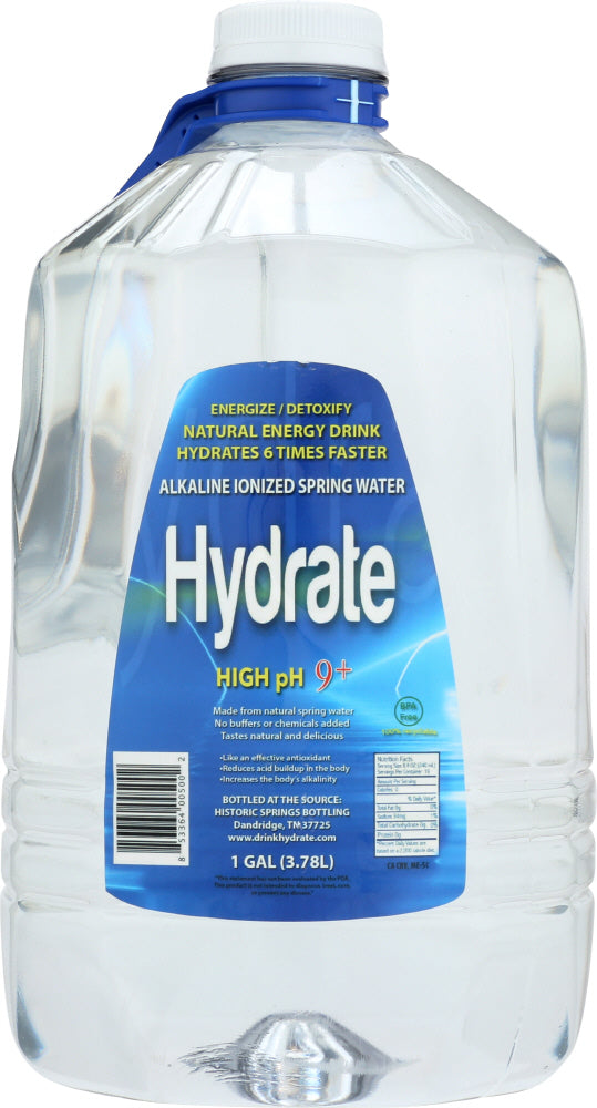 HYDRATE: High pH 9+ Alkaline Ionized Water, 1 gal - Vending Business Solutions