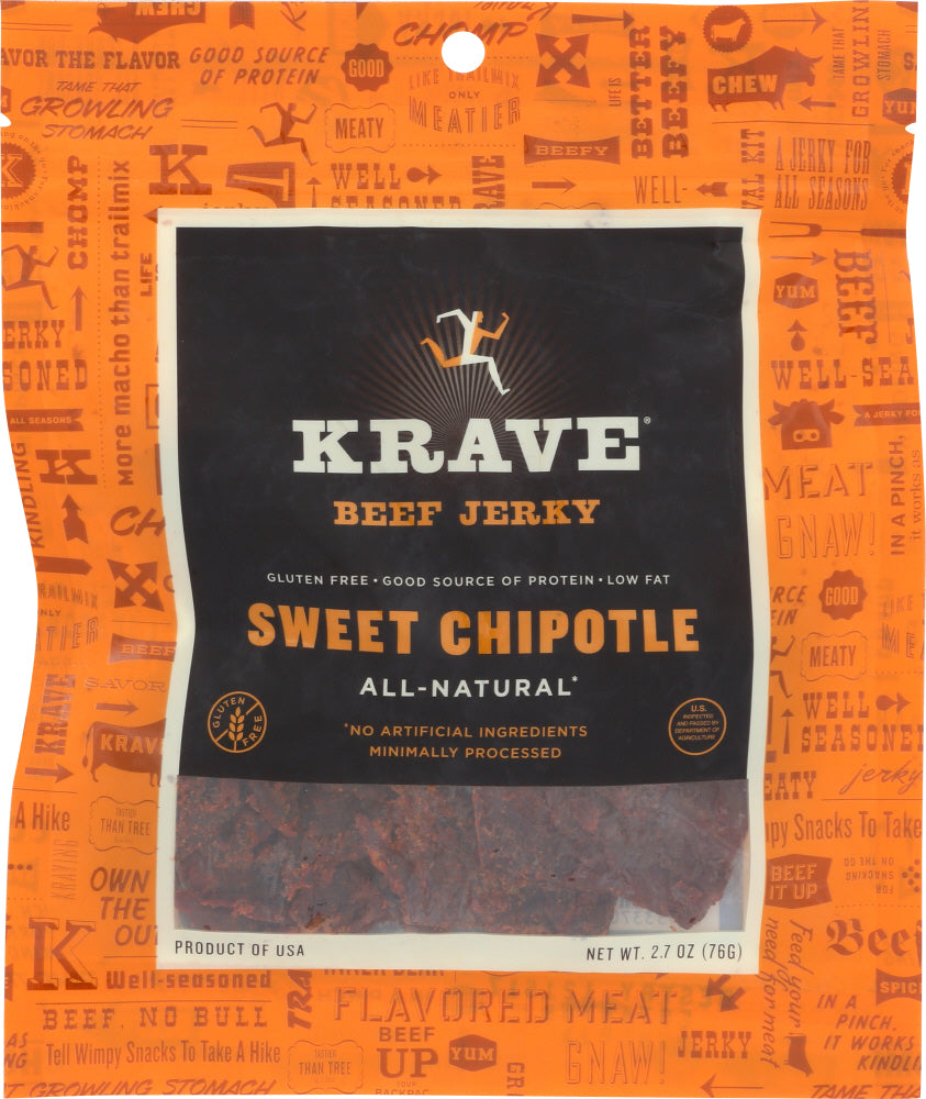 KRAVE: Beef Jerky Sweet Chipotle 2.7 Oz - Vending Business Solutions