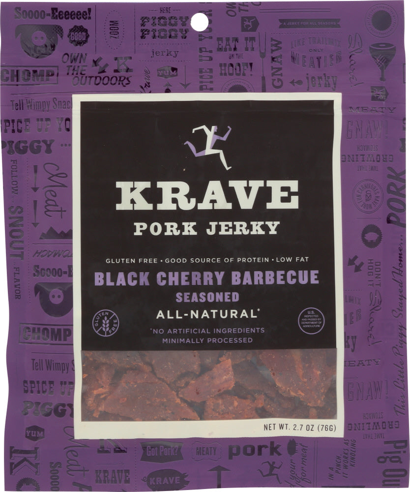 KRAVE: Pork Jerky Black Cherry Barbecue 2.7 Oz - Vending Business Solutions