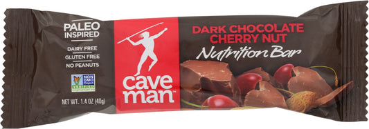 CAVEMAN: Dark Chocolate Cherry Nut Bar, 1.4 oz - Vending Business Solutions