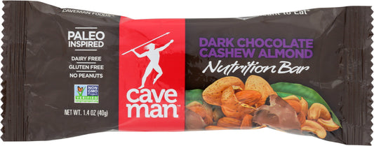 CAVEMAN FOODS: Dark Chocolate Cashew Almond 1.4 Oz - Vending Business Solutions