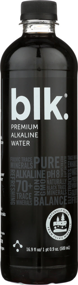 BLK BEVERAGES: Premium Alkaline Water Naturally Black, 16.9 oz - Vending Business Solutions