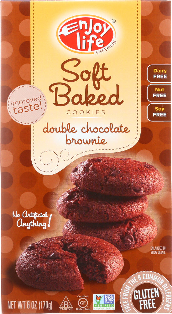 ENJOY LIFE: Soft Baked Cookies Double Chocolate Brownie, 6 oz - Vending Business Solutions