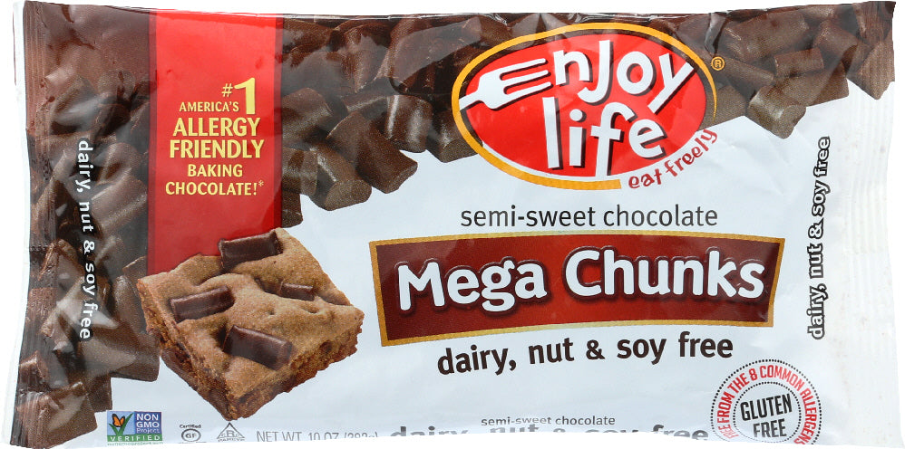 ENJOY LIFE: Semi-Sweet Chocolate Mega Chunks, 10 oz - Vending Business Solutions