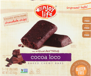 ENJOY LIFE: Baked Chewy Bars Cocoa Loco 5 Bars, 5 oz - Vending Business Solutions