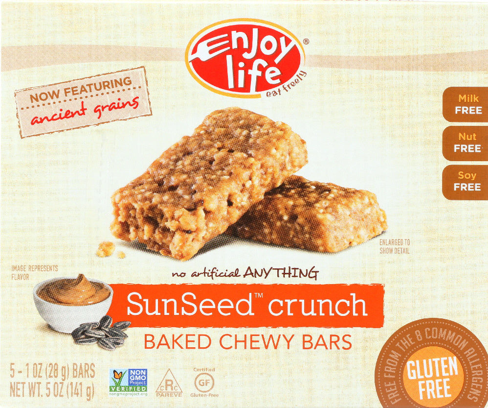 ENJOY LIFE: Oven Baked Chewy Bars SunSeed Crunch, 5 oz - Vending Business Solutions