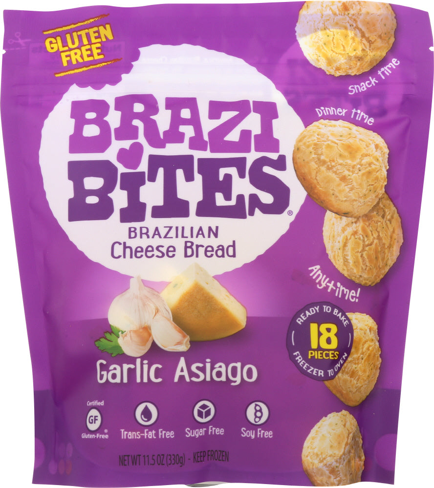 BRAZI BITES: Cheese Bread Garlic Asiago, 11.5 oz - Vending Business Solutions