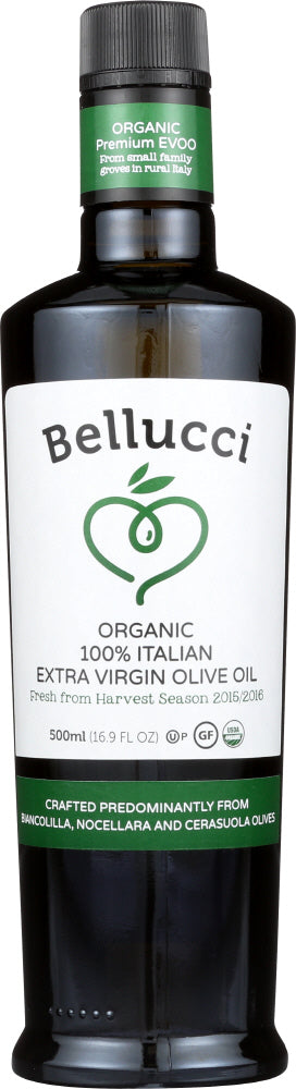 BELLUCCI: Premium Certified Organic Extra Virgin Olive Oil, 16.9 Oz - Vending Business Solutions