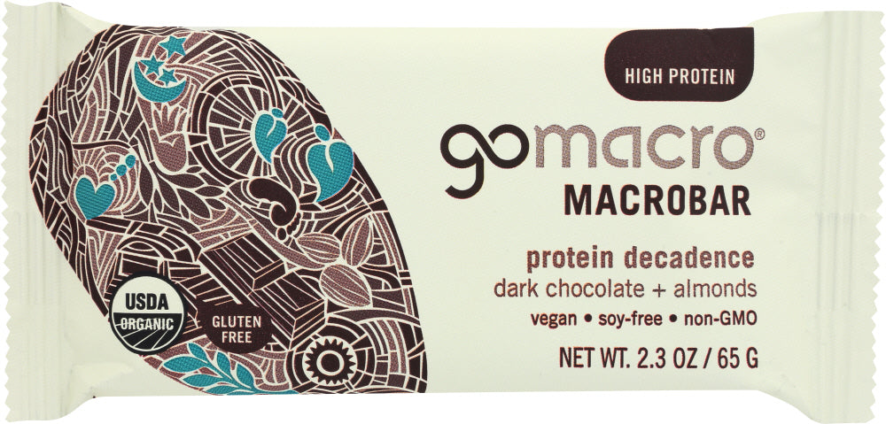 GOMACRO: BAR DARK CHOCOLATE CHIP ALMOND (2.300 OZ) - Vending Business Solutions
