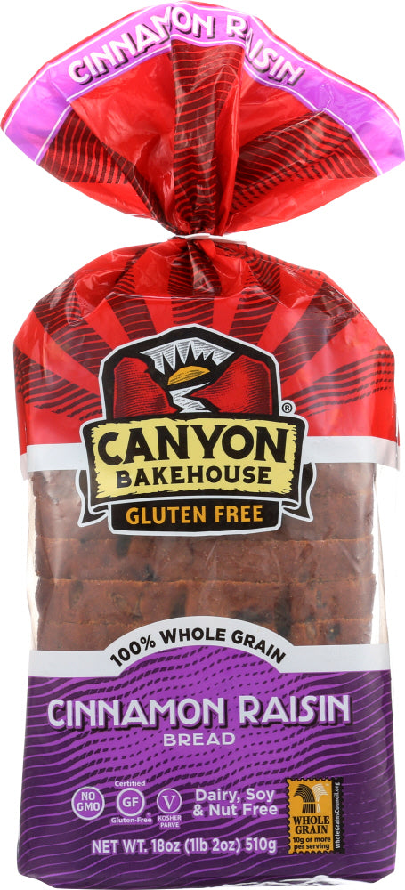CANYON BAKEHOUSE: Cinnamon Raisin Bread Gluten Free, 18 oz - Vending Business Solutions
