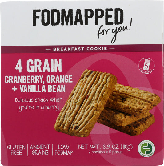 FODMAPPED FOR YOU: Cookie Breakfast Cranberry Orange, 3.9 oz - Vending Business Solutions