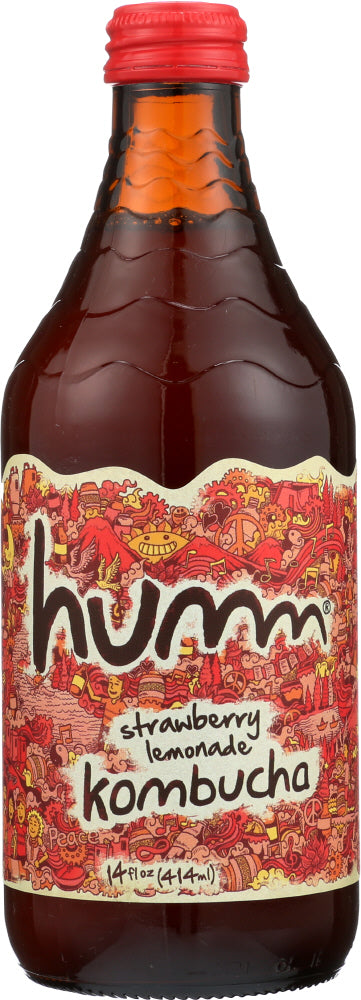 HUMM: Strawberry Lemonade Kombucha, 14 fl oz - Vending Business Solutions