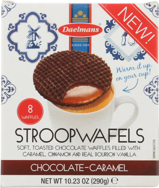 DAELMANS: Jumbo Chocolate Caramel Stroopwafels, 10.23 oz - Vending Business Solutions