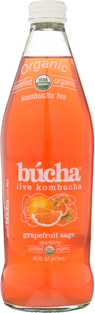 BUCHA LIVE: Kombucha Grapefruit Sage, 16 oz - Vending Business Solutions