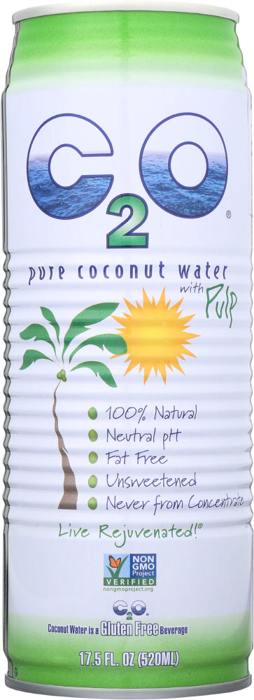 C2O: Pure Coconut Water With Pulp, 100%, 17.5 Oz - Vending Business Solutions