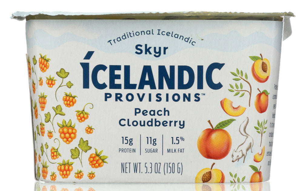 ICELANDIC PROVISIONS: Peach Cloudberry Skyr Yogurt, 5.3 oz - Vending Business Solutions