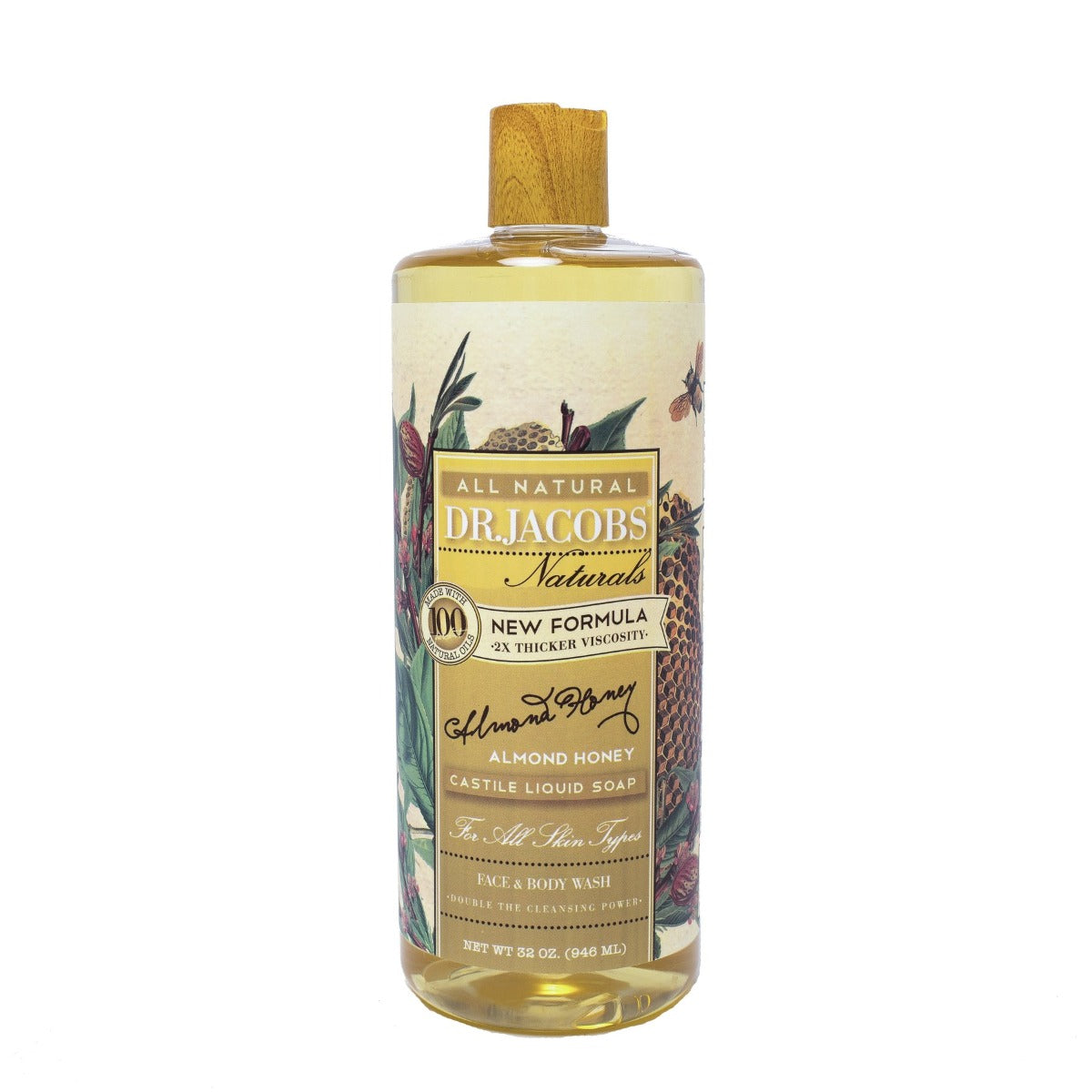 DR JACOBS: Pure Castile Liquid Soap Almond Honey, 32 oz - Vending Business Solutions