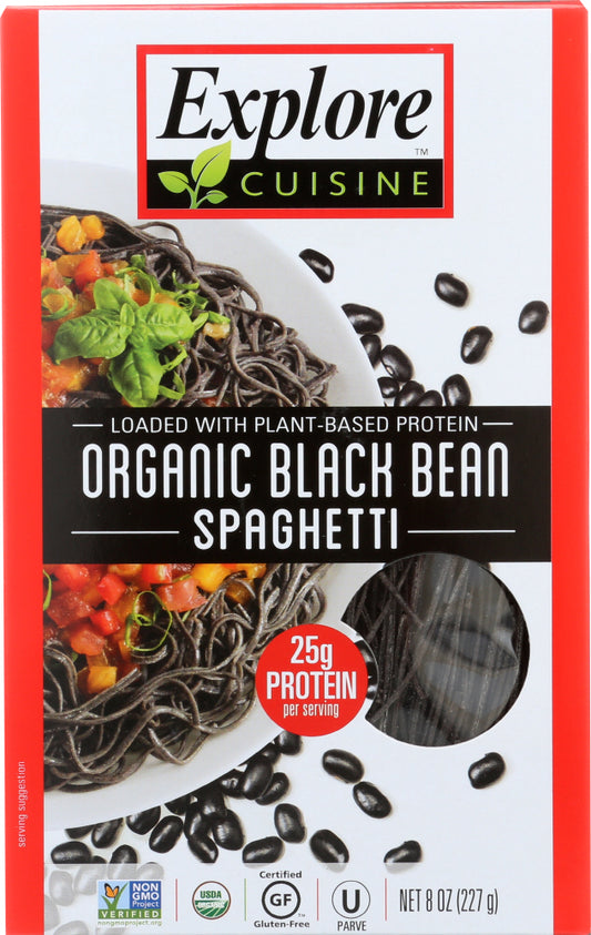 EXPLORE CUISINE: Black Bean Spaghetti Pasta, 8 oz - Vending Business Solutions