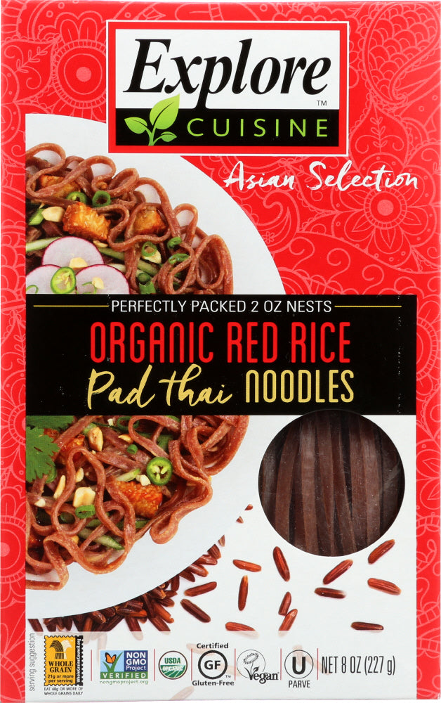 EXPLORE CUISINE: Red Rice Pad Thai Noodles, 8 oz - Vending Business Solutions