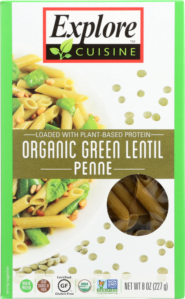 EXPLORE CUISINE: Pasta Green Lentil Penne, 8 oz - Vending Business Solutions