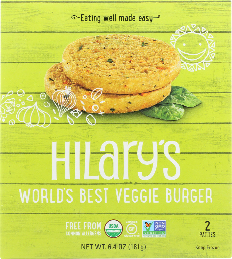 HILARY'S EAT WELL: Worlds Best Veggie Burger, 6.4 oz - Vending Business Solutions