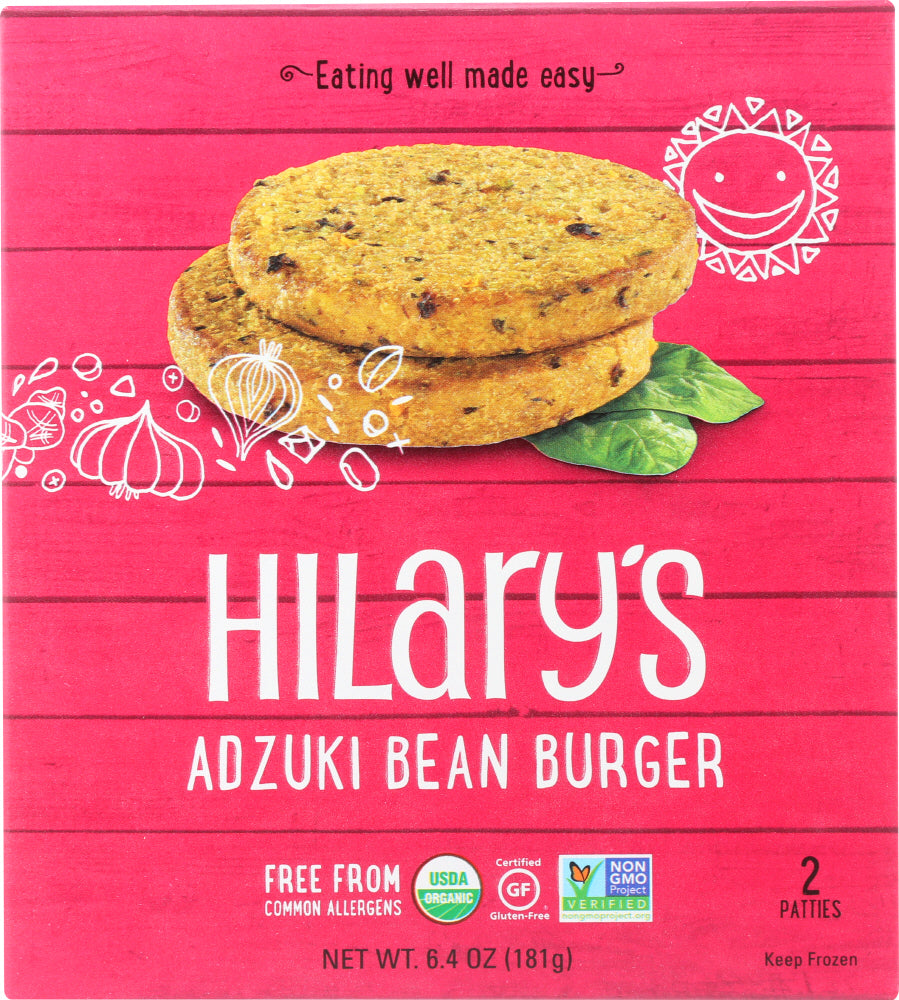 HILARY'S EAT WELL: Southwest Adzuki Bean Veggie Burgers, 6.4 oz - Vending Business Solutions