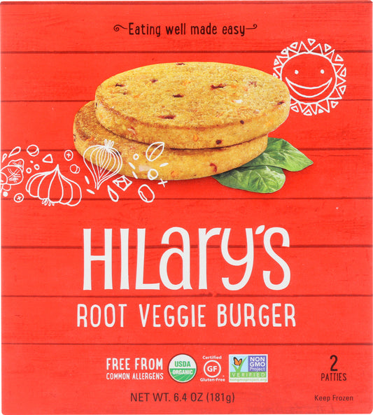 HILARY'S: Eat Well Organic Root Veggie Burger, 6.4 oz - Vending Business Solutions