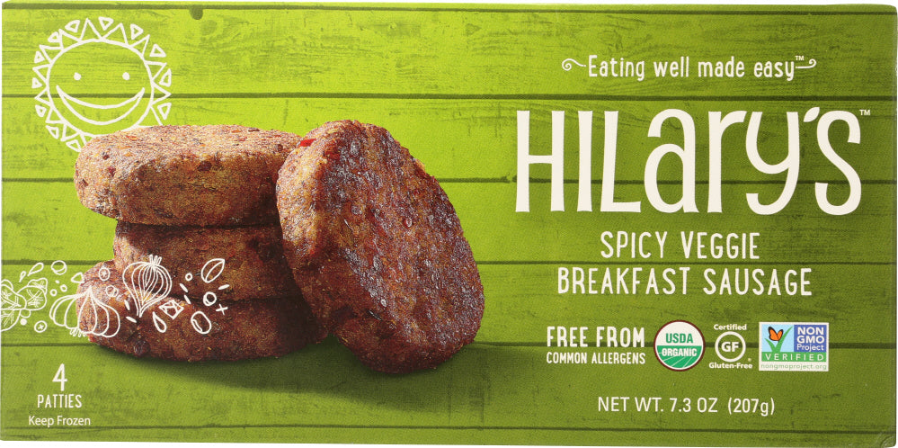 HILARYS EAT WELL: Spicy Veggie Sausage, 7.3 oz - Vending Business Solutions